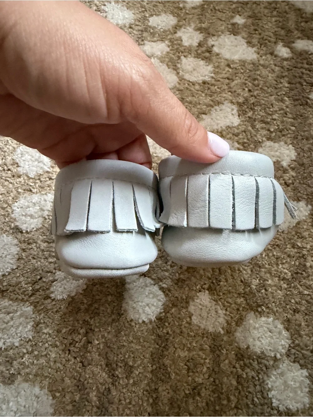 Freshly Picked Gray Moccasins Size 3